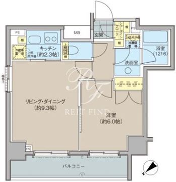 パークハビオ東向島 101 間取り図