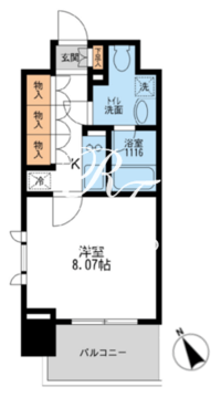 アーデン清澄白河 1301 間取り図