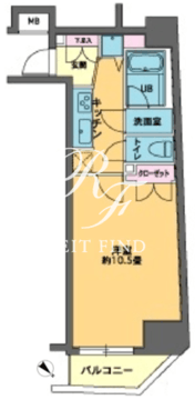 カスタリア東日本橋2 705 間取り図