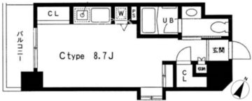 レジディア中目黒2 904 間取り図