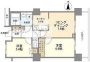 豊洲シエルタワー 1512 間取り図