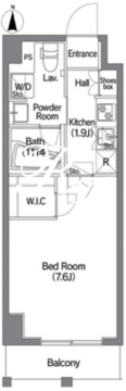 コンフォリア錦糸町DEUX 509 間取り図