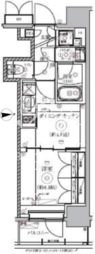 リルシア本所吾妻橋 202 間取り図