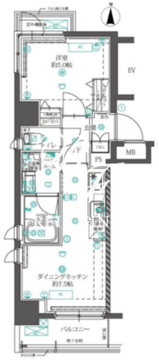 オルタナ錦糸町 601 間取り図