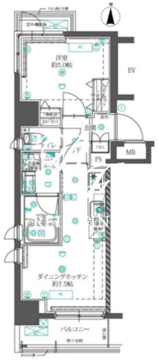 オルタナ錦糸町 701 間取り図