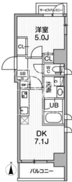 オルタナ錦糸町 304 間取り図