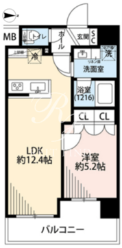 プレール・ドゥーク森下3 505 間取り図