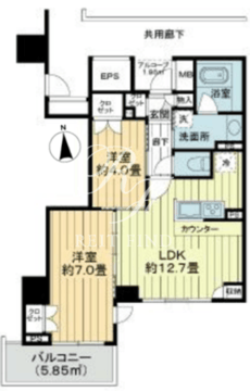 フォルム四谷外苑東 306 間取り図