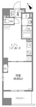 ルクレ新川レジデンス 706 間取り図