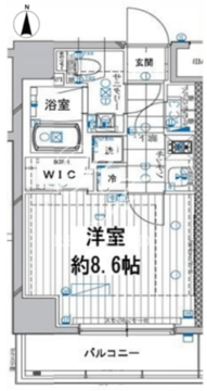 レガリス高田馬場 303 間取り図