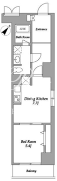 エスティメゾン東新宿 206 間取り図