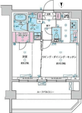ジェノヴィア南千住4スカイガーデン 505 間取り図