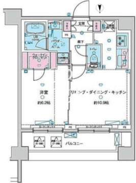 ジェノヴィア南千住4スカイガーデン 805 間取り図