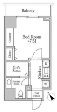 レジディア三宿 303 間取り図