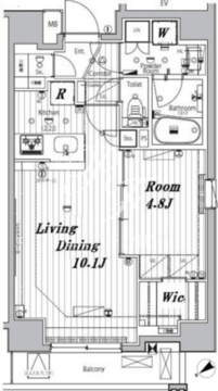 メイクスデザイン入谷アジールコート 402 間取り図