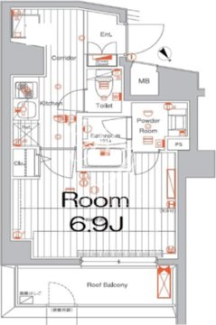 メイクスデザイン門前仲町2 903 間取り図