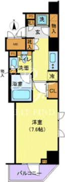 メイクスデザイン高田馬場 401 間取り図