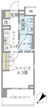 アパートメンツ千駄木 202 間取り図