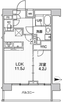 ジェノヴィア三ノ輪2スカイガーデン 902 間取り図