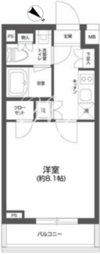 グランパセオ四谷若葉 206 間取り図