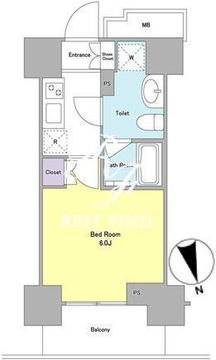 ラベイユ麻布十番 1204 間取り図