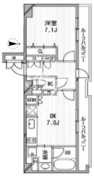 クリオ三田ラ・モード 1007 間取り図
