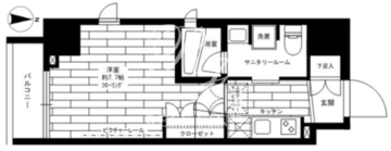 ステージグランデ新御徒町アジールコート 301 間取り図