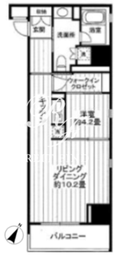 クロスレジデンス白金高輪 1301 間取り図