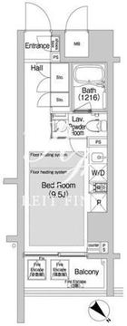 BPRレジデンス渋谷 1003 間取り図