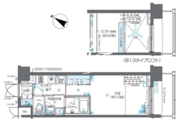 ズーム芝浦 203 間取り図