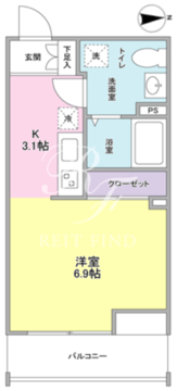 ブリックプレイス 403 間取り図