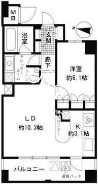 ガーネットコート四谷 705 間取り図