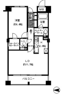 ガーネットコート四谷 703 間取り図
