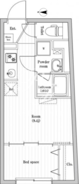 ハーモニーフラッツ住吉 101 間取り図