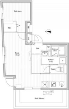 ハーモニーフラッツ住吉 502 間取り図