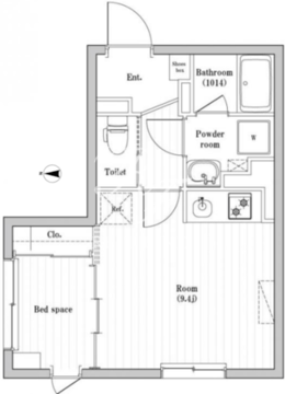ハーモニーフラッツ住吉 203 間取り図