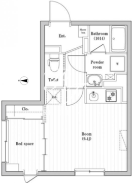 ハーモニーフラッツ住吉 403 間取り図