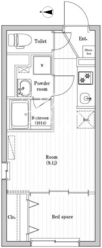 ハーモニーフラッツ住吉 102 間取り図