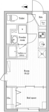 ハーモニーフラッツ住吉 202 間取り図