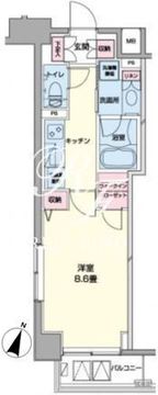 プライムアーバン日本橋浜町 703 間取り図