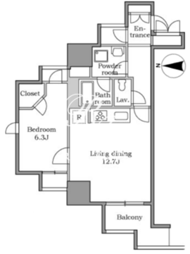 レジディア中延 201 間取り図