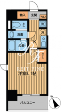 プライムアーバン門前仲町 711 間取り図