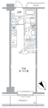 プライムアーバン豊洲 431 間取り図