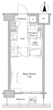 プラウドフラット南品川 702 間取り図