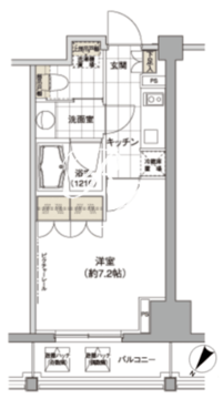 パークハビオ渋谷 805 間取り図