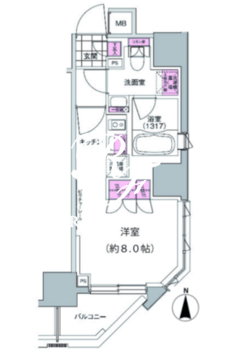 プレジリア東日本橋 704 間取り図