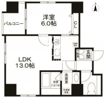 エスペランサK錦糸町 1403 間取り図