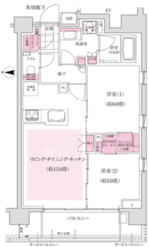 ディームス東陽町 404 間取り図