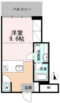 カスタリア目黒長者丸 416 間取り図