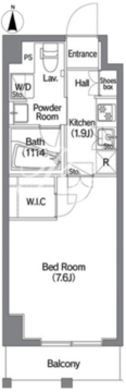 コンフォリア錦糸町DEUX 309 間取り図